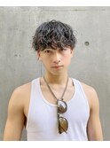 波巻きスパイラルパーマメンズマッシュパーマツイストパーマ