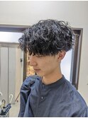 目上マッシュ×細かめ波巻きスパイラルパーマ