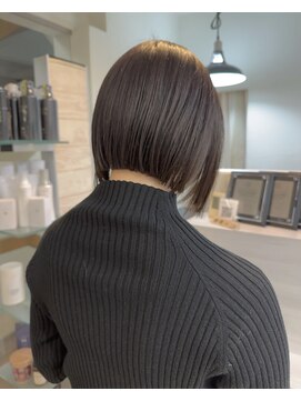 ハイル(KHAIR) ラインボブ/切りっぱなしボブ/前下がりボブ/マロンベージュ/yuu