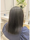 縮毛矯正×アッシュブラウン