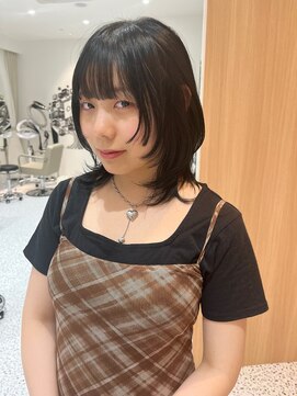 オン キャナルシティ博多前店(on) 【晴音】姫カットレイヤー/ブルーブラック/ミディアム/20代