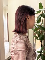 ビュートリアム265(BEAUTRIUM 265) ★秋冬ワインレッド/ブリーチなし/切りっぱなしロブ/外ハネ/銀座