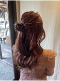 お呼ばれヘア/同窓会ヘア/ハーフアップ/くるみちゃんヘアセット