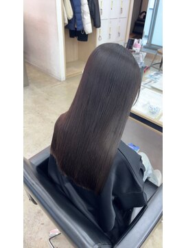 アジールヘア 東上野店(agir hair) 縮毛矯正×艶ココアブラウンストレート艶髪【上野】
