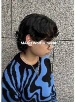 ラフ 日立(raf.)&nbsp;マッシュウルフ× パーマで個性かつ今っぽスタイル