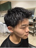 マッシュ系アップバング