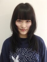 ブルートマト(BLUE TOMATO) 似合わせミディアムレイヤーワイドバングくびれヘア