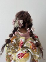 アース 会津若松店(HAIR&MAKE EARTH)&nbsp;成人式・振袖編みおろしアレンジ
