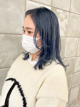 トゥコ(tuco) ブルーカラーブルーグレーブリーチ淡いブルー水色ウルフレイヤー