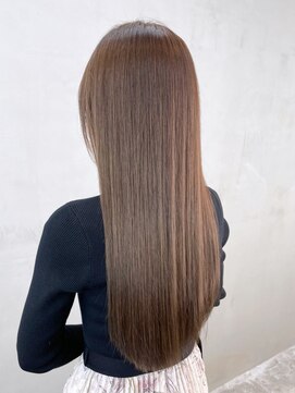 アイティー バイ アルバム 中野店(IT by ALBUM) ブラウンロング_外ハネボブセクションカラー_ba380061