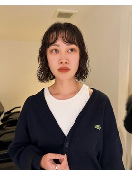 ナループロアツム(Nalu pu loa Tsum) ゆるめボブパーマ/ナチュラルウェーブパーマ/くせ毛風パーマ