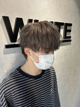 アンダーバーホワイト 京橋店(_WHITE) 韓流無造作×ミルクティーグレージュ