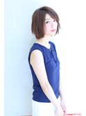 ことりベージュローライト大人かわいい小顔スリークボブ大人ボブ