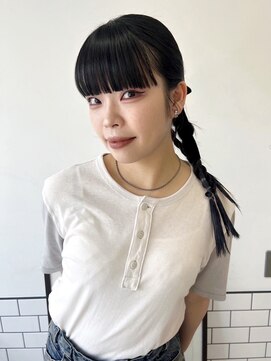 エマエコル(Emma ecole) Emma  ecole ワイドバング/フルバング/タイトアレンジ/黒髪/暗髪