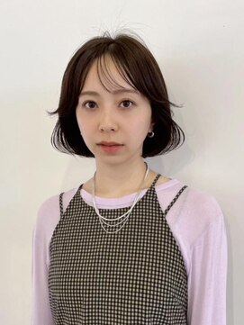 ツナグ(tsunagu) ボブ、韓国ボブ、暗髪ボブ、シースルーバング、ワンカールボブ