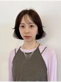 ボブ、韓国ボブ、暗髪ボブ、シースルーバング、ワンカールボブ