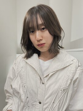 サンク 原宿 表参道(cinq) 原宿切りっぱなしボブ外ハネ外国人風ボブブラウンカラー前髪なし