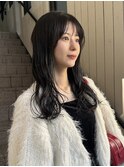 こなれミディネビージュ暗めカラーくすみブルー大人ガーリー