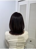 艶感ブラウンカラーくびれボブ