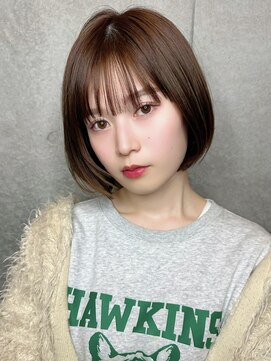 クーエフー(coo et fuu) シースルーバング透明感カラー大人ボブワンレンボブ