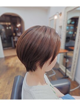 ヘアーディレクション オクハラ(hair direction okuhara) メテオ美髪矯正+ショートカット