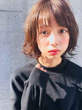 ディーバ 渋谷(D.I.E.V.A) 20代30代40代50代大人可愛い丸みショートボブ前髪艶髪ブラウン