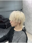 ハイライト/マッシュパーマ/ウルフ/アッシュブラック/渋谷駅