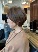 ◇大人可愛い20代30代40代50代前下がりショートボブ丸みショート