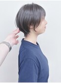 ＊丸みショート前下がりショートボブ大人ショートボブオリーブ 
