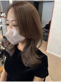 大人のワンカラー/チョコレートベージュ/赤み消しカラー髪質改善