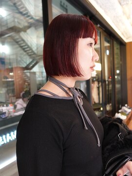 ユルクメゾンシティ 名古屋(JURK MAISON CITY) 【ami style】冬の赤ボブ ボブカット 赤カラー ブリーチなし