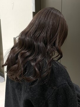 オリーブグレージュ/透明感カラー/オリーブブラウンカラー