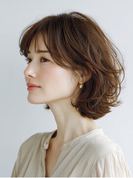 ビフィーノ リルネ(Bifino Rilune) クラゲヘアー/小顔/ココアベージュ/オリーブグレー/川西