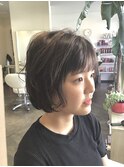 ボブ×インナーカラー
