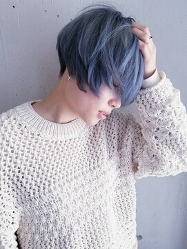 パープル(purple) ホワイトブルーアッシュ