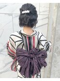 【#わだむすび】浴衣、ボブハーフアップアレンジ