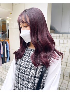 フラム 渋谷(flamme) ブリーチなし◇ワインレッド◇