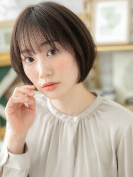 カバーヘア ブリス 戸田公園西口店(COVER HAIR bliss) ナチュラルアッシュ小顔前下がりボブa戸田公園20代30代40代