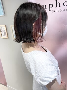 ユーフォリア 新宿店(Euphoria) 外ハネボブ インナーカラー
