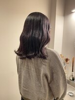 チャプター 問屋町(chapter)&nbsp;ブリーチなしラベンダーグレージュカラーミディアムロング韓国