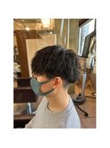MEN'SHAIR/アップバング/ツーブロック/束感ショート/波巻き