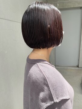 エッセンス(THE ESSENCE) deep violet切りっぱなしボブエアリーロング美髪ピンクブラウン