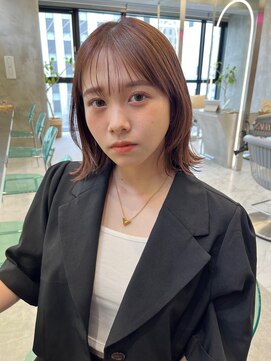 ロンドルーチェ 心斎橋(Lond luce) ダークアッシュ/ミディアムレイヤーカット［髪質改善/縮毛矯正］