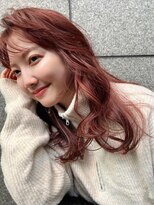 ホスタ 大阪梅田店(fosta)&nbsp;ベージュインナーカラーショートボブレイヤーミディアム前髪