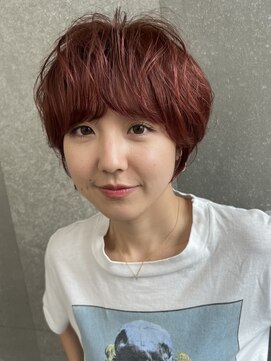 ロンド パルティール 大宮(Lond partir) 丸型ピンクブラウン美髪エアリーロングベリーショート［大宮］