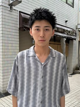 ヒュージ 表参道(huge) アップバング/束感ショート/ツーブロックマッシュ/コンマヘア