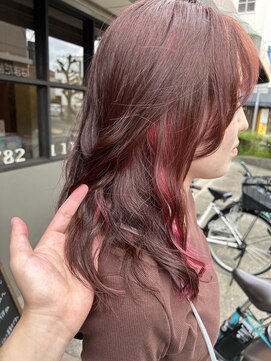 フランク 伊丹店(i's FRUNC) ピンクブラウン×ピンクインナーカラー