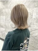 ミルクティーベージュ×ウルフカット
