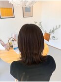 20代30代おすすめ!ストレートくびれカットブラウンカラー