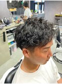 ツイストスパイラルマッシュ メンズツーブロックマッシュパーマ